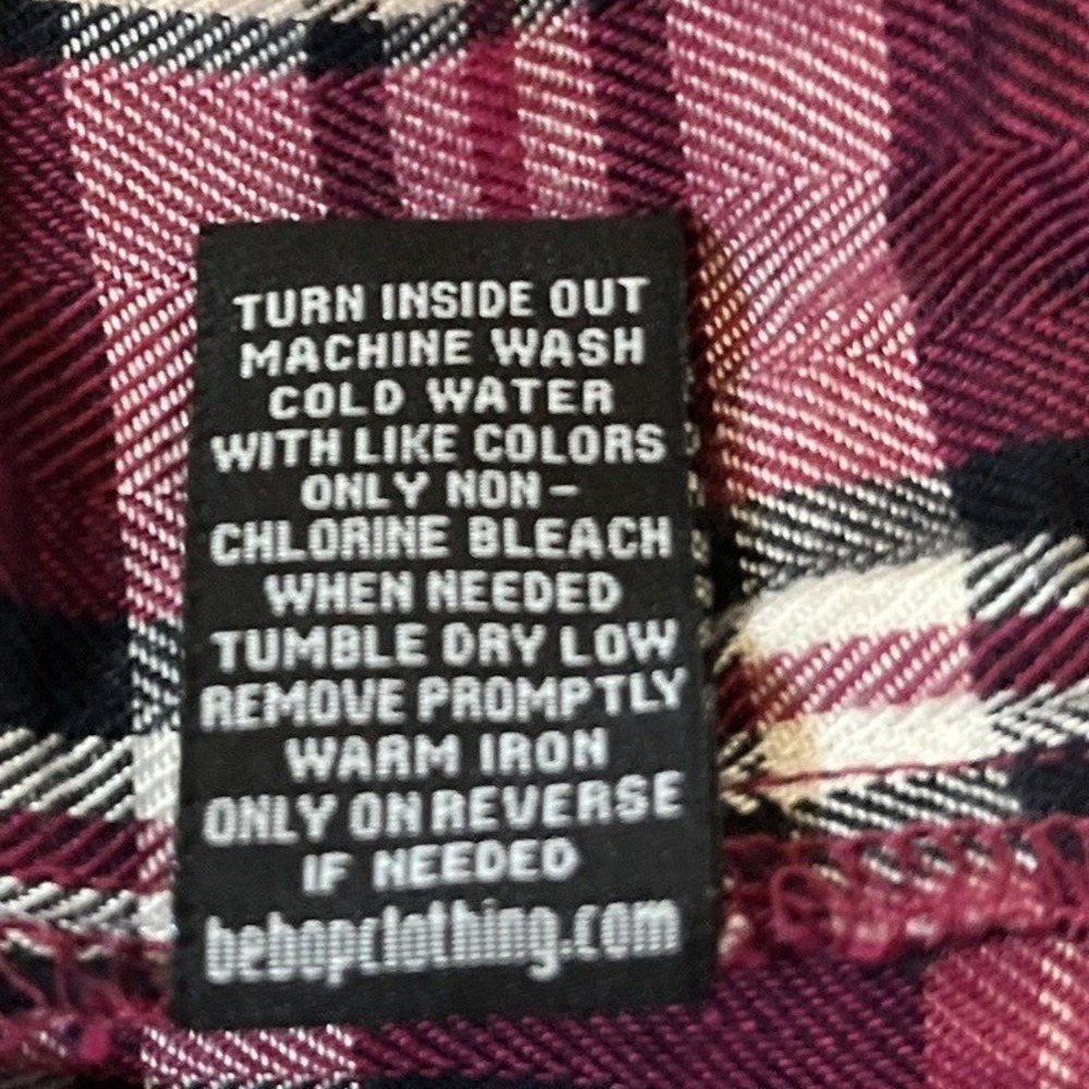 BeBop Juniors Plaid Overall Romper Shorts Sz S Magenta Black Adjustable Strap - Picture 5 of 8